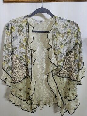 Vintage Spencer Alexis Lace Cardigan, Size M